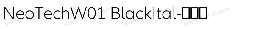 NeoTechW01 BlackItal字体转换
